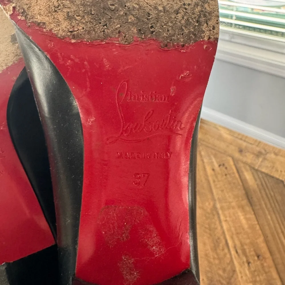 Christian Louboutin Black Over the Knee Boots - Picture 4 of 5